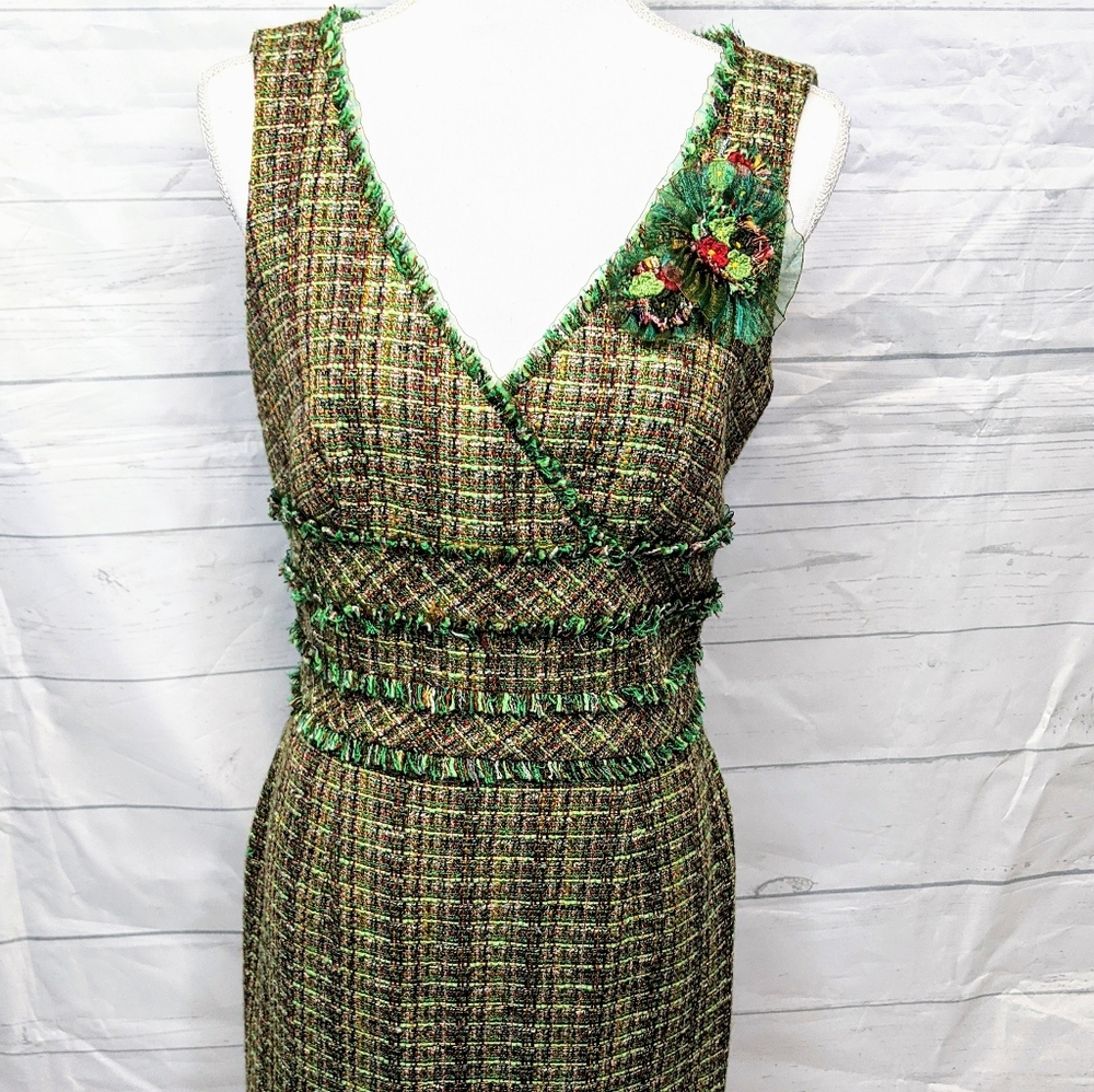 Kay Unger New York Plaid Sleeveless Dress
